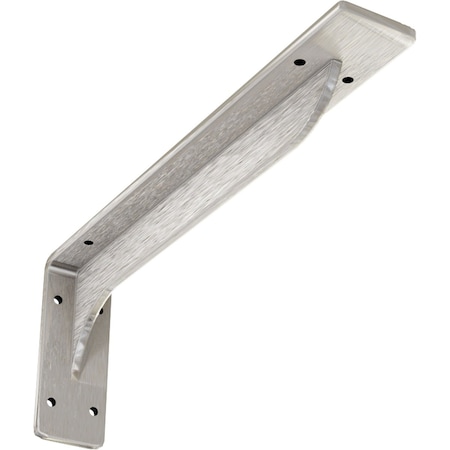 Ekena Millwork Embrey Steel Bracket, Stainless Steel 2"W x 14"D x 5 1/4"H BKTM02X14X05EBSS